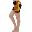 Yellow Poppies Lightweight Velour Yoga Shorts View2