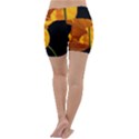 Yellow Poppies Lightweight Velour Yoga Shorts View4