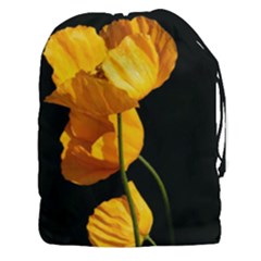 Yellow Poppies Drawstring Pouch (3xl) by Audy