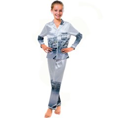 Winter Season Kid s Satin Long Sleeve Pajamas Set