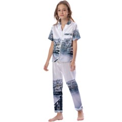 Winter Season Kids  Satin Short Sleeve Pajamas Set by Audy