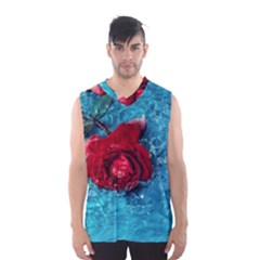 Red Roses In Water Men s Basketball Tank Top by Audy