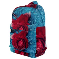 Red Roses In Water Classic Backpack by Audy