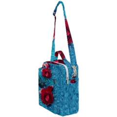 Red Roses In Water Crossbody Day Bag by Audy