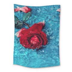 Red Roses In Water Medium Tapestry by Audy