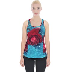 Red Roses In Water Piece Up Tank Top by Audy