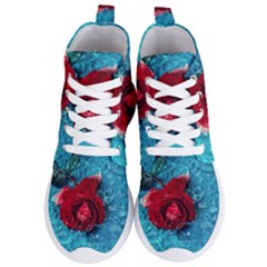 Red Roses In Water Women s Lightweight High Top Sneakers by Audy