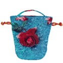 Red Roses In Water Drawstring Bucket Bag View2