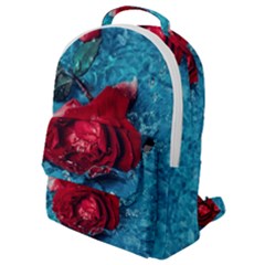 Red Roses In Water Flap Pocket Backpack (small) by Audy