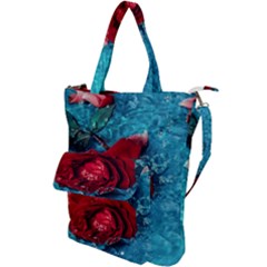 Red Roses In Water Shoulder Tote Bag by Audy