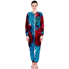 Red Roses In Water Onepiece Jumpsuit (ladies)  by Audy