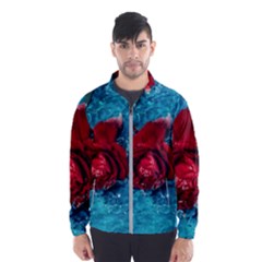 Red Roses In Water Men s Windbreaker by Audy