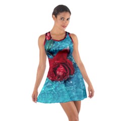 Red Roses In Water Cotton Racerback Dress by Audy