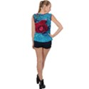 Red Roses In Water Bubble Hem Chiffon Tank Top View2