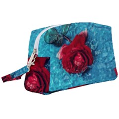 Red Roses In Water Wristlet Pouch Bag (large) by Audy