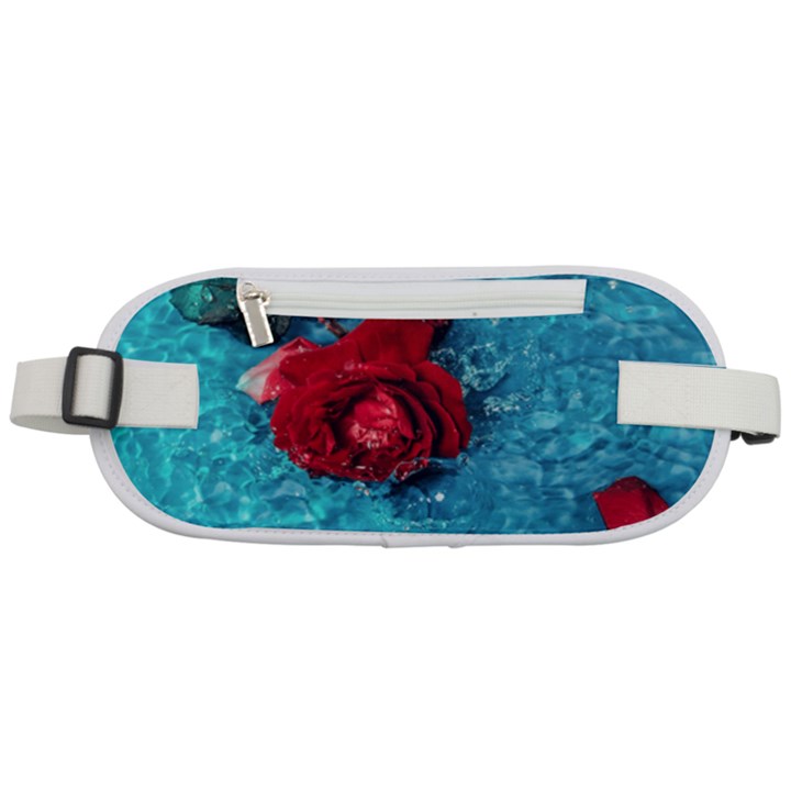 Red Roses In Water Rounded Waist Pouch