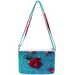 Red Roses In Water Double Gusset Crossbody Bag by Audy