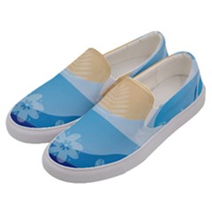 Flower Branch Corolla Wreath Lease Men s Canvas Slip Ons by HermanTelo