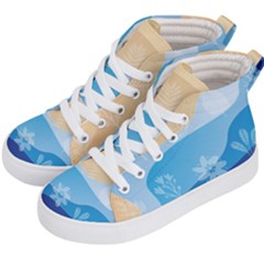 Flower Branch Corolla Wreath Lease Kids  Hi-top Skate Sneakers by HermanTelo