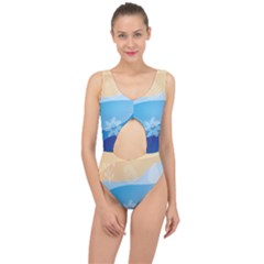 Flower Branch Corolla Wreath Lease Center Cut Out Swimsuit