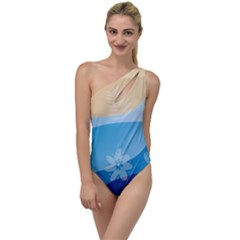 Flower Branch Corolla Wreath Lease To One Side Swimsuit