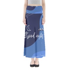 Background Good Night Full Length Maxi Skirt by Mariart