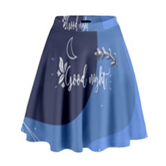 Background Good Night High Waist Skirt by Mariart