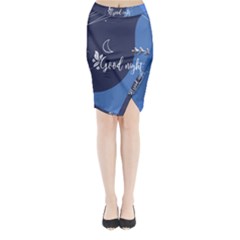 Background Good Night Midi Wrap Pencil Skirt by Mariart