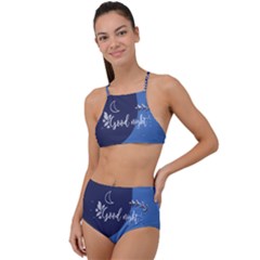 Background Good Night High Waist Tankini Set