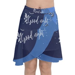 Background Good Night Chiffon Wrap Front Skirt by Mariart