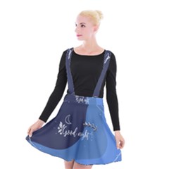 Background Good Night Suspender Skater Skirt by Mariart