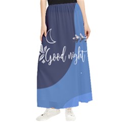 Background Good Night Maxi Chiffon Skirt by Mariart