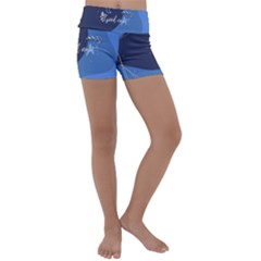 Background Good Night Kids  Lightweight Velour Yoga Shorts