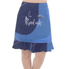 Background Good Night Fishtail Chiffon Skirt by Mariart