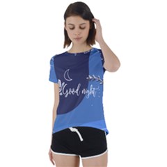 Background Good Night Short Sleeve Foldover Tee by Mariart