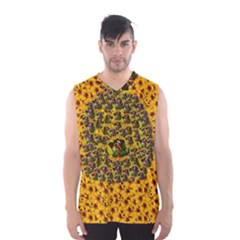 Lizards In Love In The Land Of Flowers Men s Basketball Tank Top by pepitasart