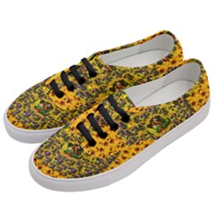 Lizards In Love In The Land Of Flowers Women s Classic Low Top Sneakers by pepitasart