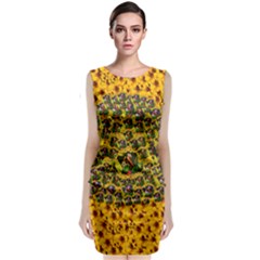 Lizards In Love In The Land Of Flowers Classic Sleeveless Midi Dress by pepitasart