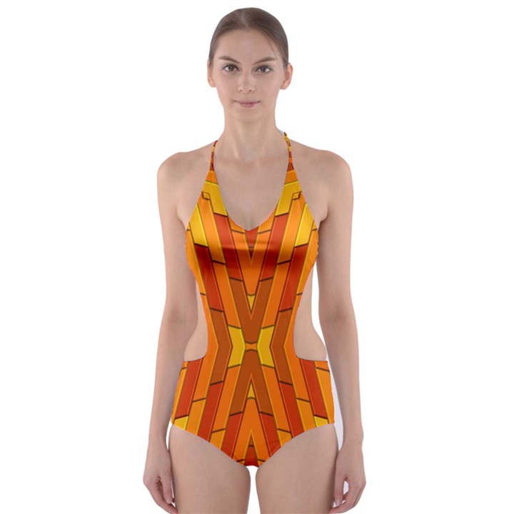 Golden 25 Cut-Out One Piece Swimsuit