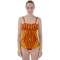 Golden 25 Twist Front Tankini Set by impacteesstreetweargold