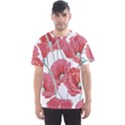 Red poppy flowers Men s Sport Mesh Tee View1