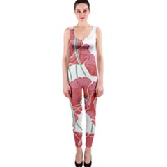 Red Poppy Flowers One Piece Catsuit by goljakoff