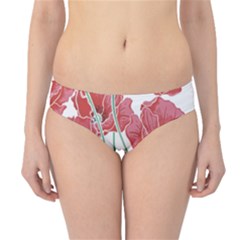 Red Poppy Flowers Hipster Bikini Bottoms by goljakoff