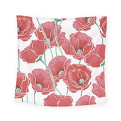 Red Poppy Flowers Square Tapestry (small) by goljakoff