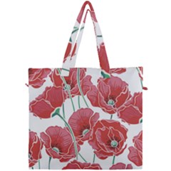 Red Poppy Flowers Canvas Travel Bag by goljakoff