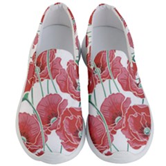 Red Poppy Flowers Men s Lightweight Slip Ons by goljakoff