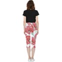 Red poppy flowers Inside Out Lightweight Velour Capri Leggings  View2