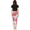 Red poppy flowers Inside Out Lightweight Velour Capri Leggings  View4