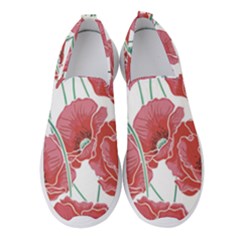 Red Poppy Flowers Women s Slip On Sneakers by goljakoff