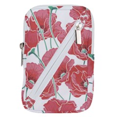 Red Poppy Flowers Belt Pouch Bag (small) by goljakoff